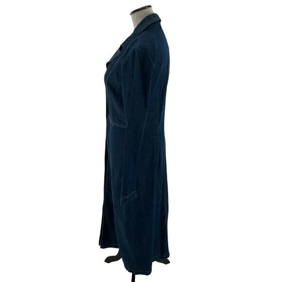A-List By Wrapper Vintage Jean Dress Women's Size 7/8 Long Sleeves Button Down - Picture 2 of 7